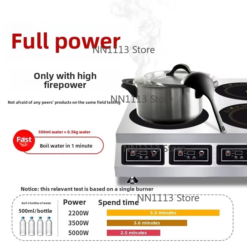 Wok Electric Flat - Fogão de indução comercial de alta
