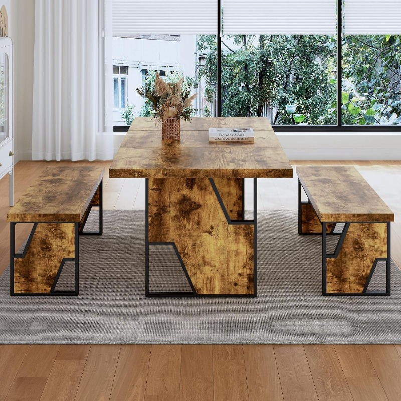 Kitchen Appliances Table - HIPIHOM Mesa de Jantar de Madeira