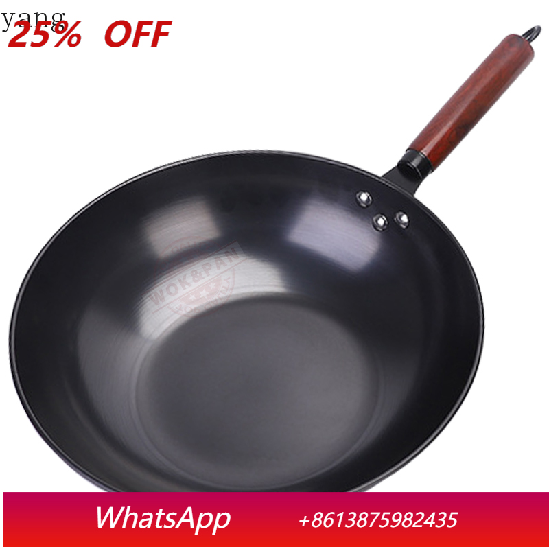 Wok Electric Flat - Wok de Aço Carbono Pré-Temperado e