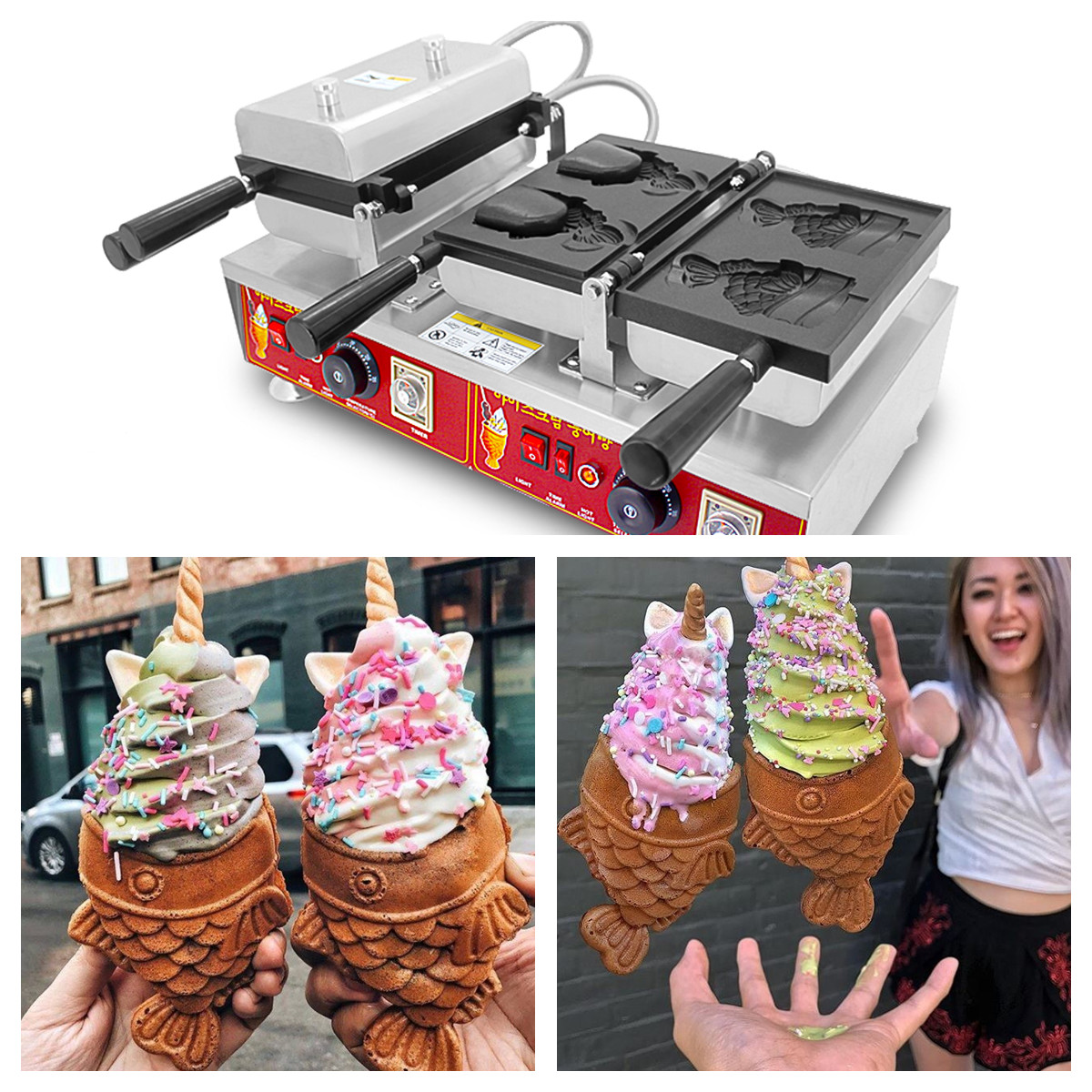 Kitchen Appliances In Japanese - 4 pçs japonês sorvete taiyaki peixe