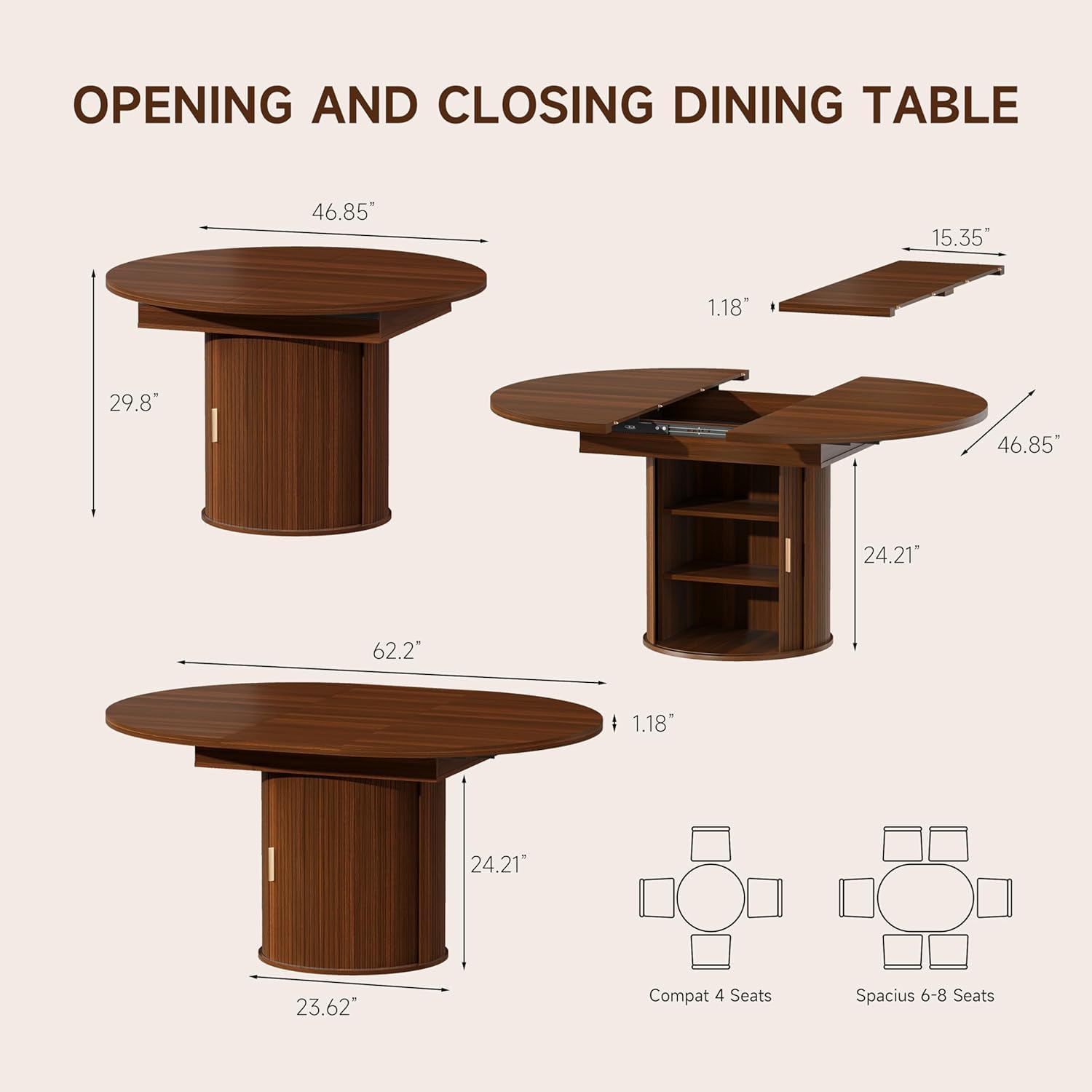 Mesa de Jantar Redonda Extensí - Kitchen Appliances Table avaliação e preço
