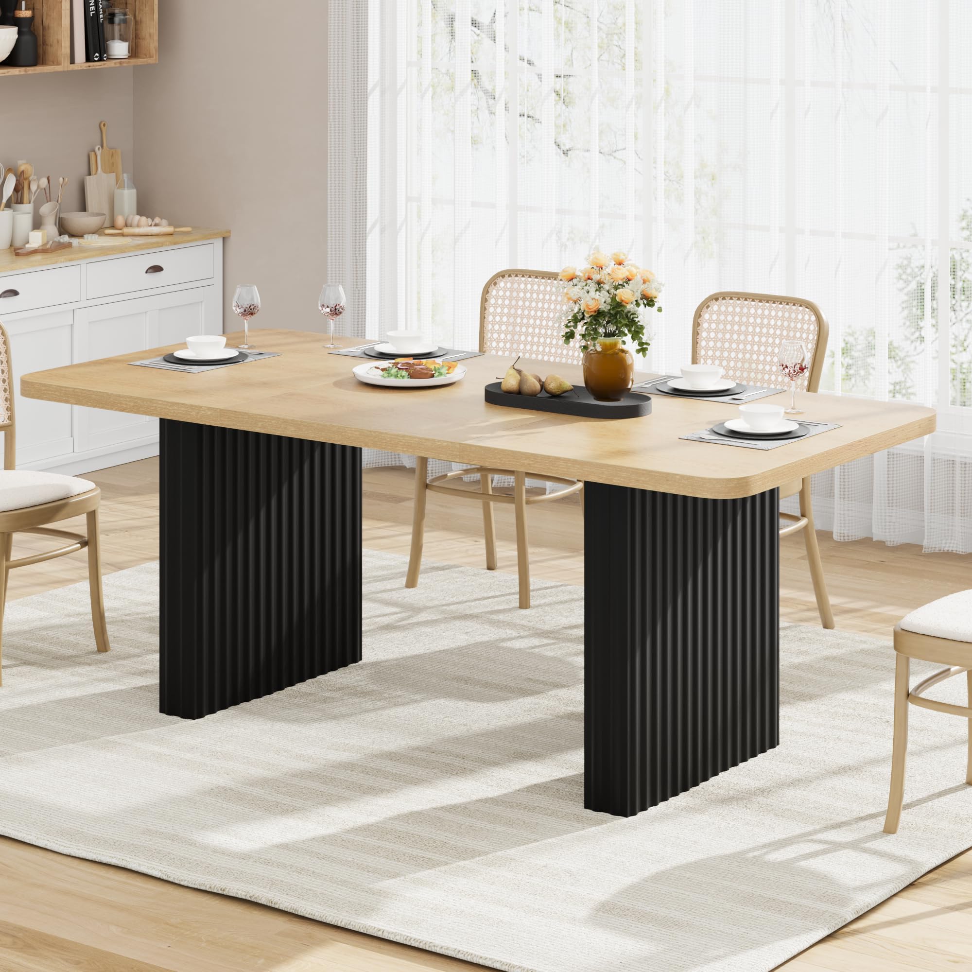 Mesa de jantar industrial de 7 - Kitchen Appliances Table avaliação e preço