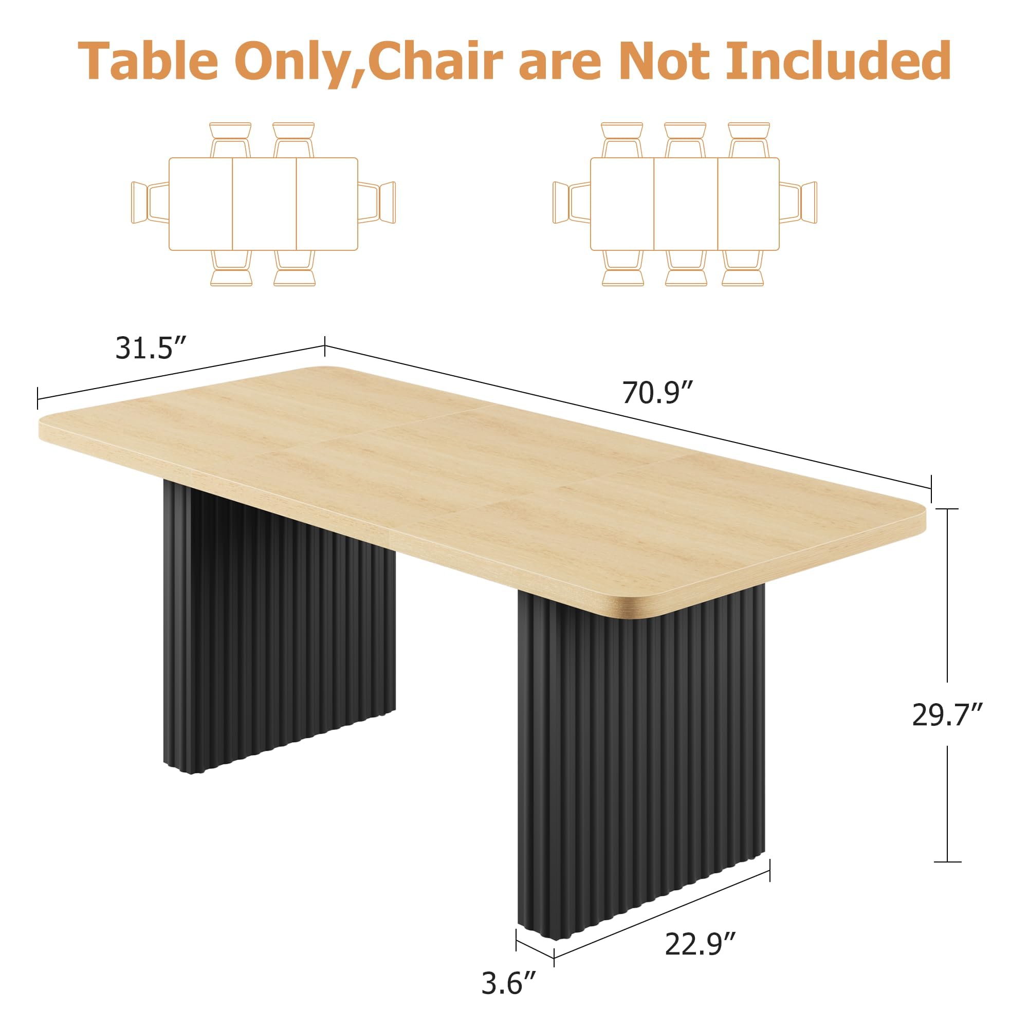 Mesa de jantar industrial de 7 - Kitchen Appliances Table avaliação e preço