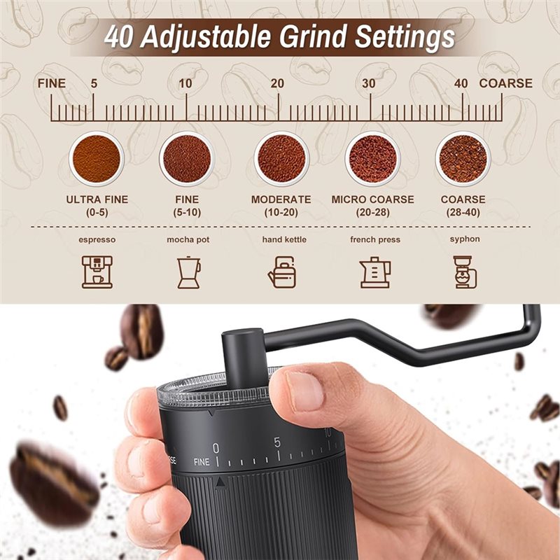 Moedor de café manual portátil - Coffee Grinder Burr avaliação e preço