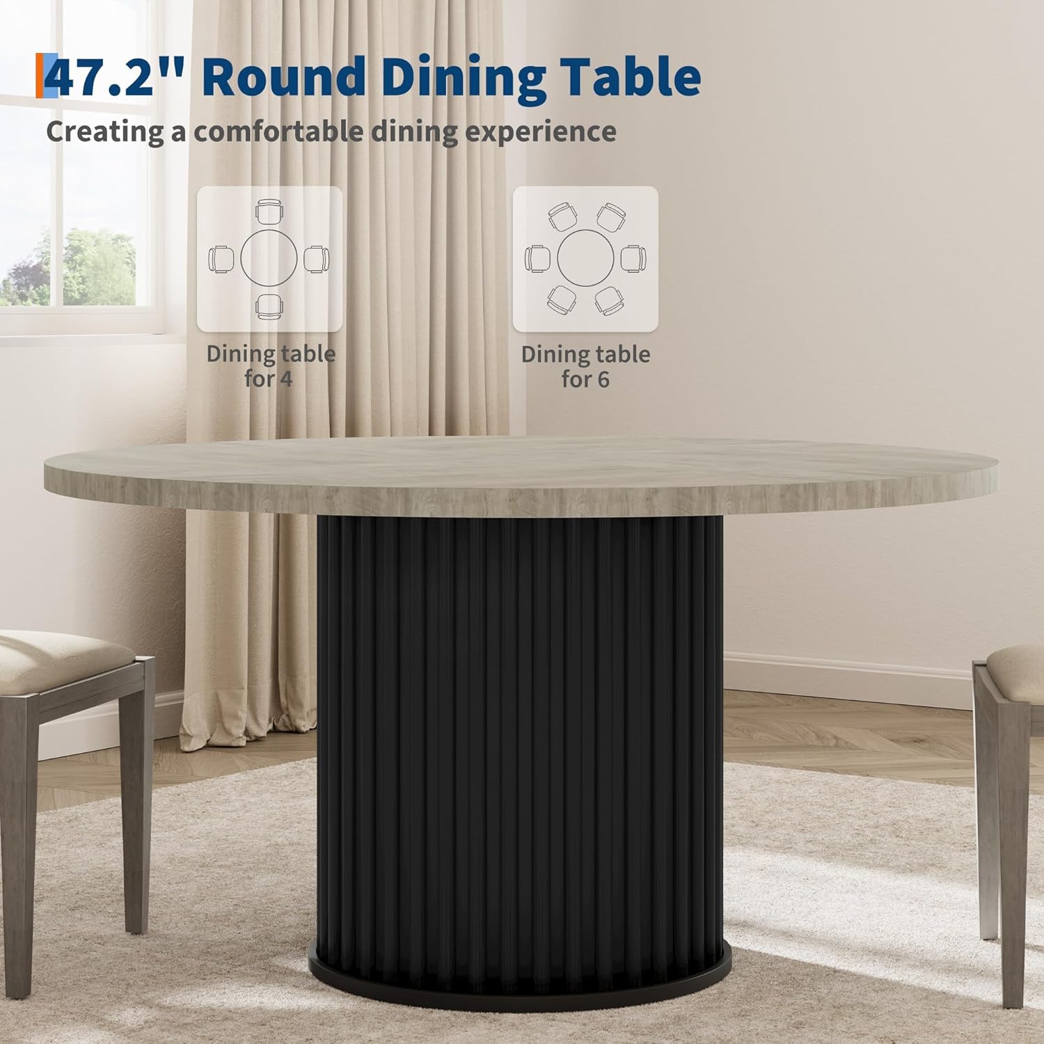 Mesa de Jantar Redonda de 47 P - Kitchen Appliances Table avaliação e preço