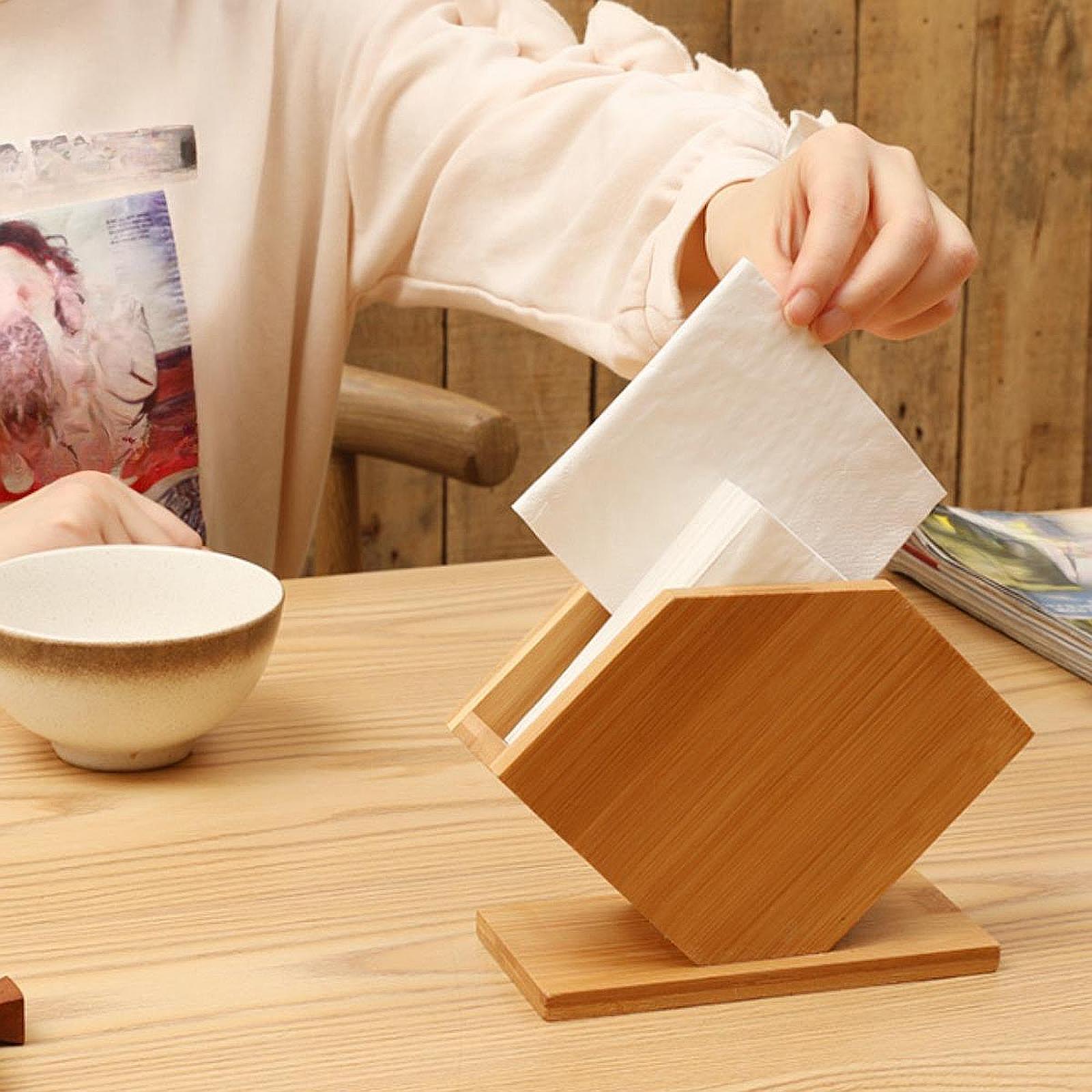 Caixa de tecido de bambu cubo  - Kitchen Appliances Table avaliação e preço