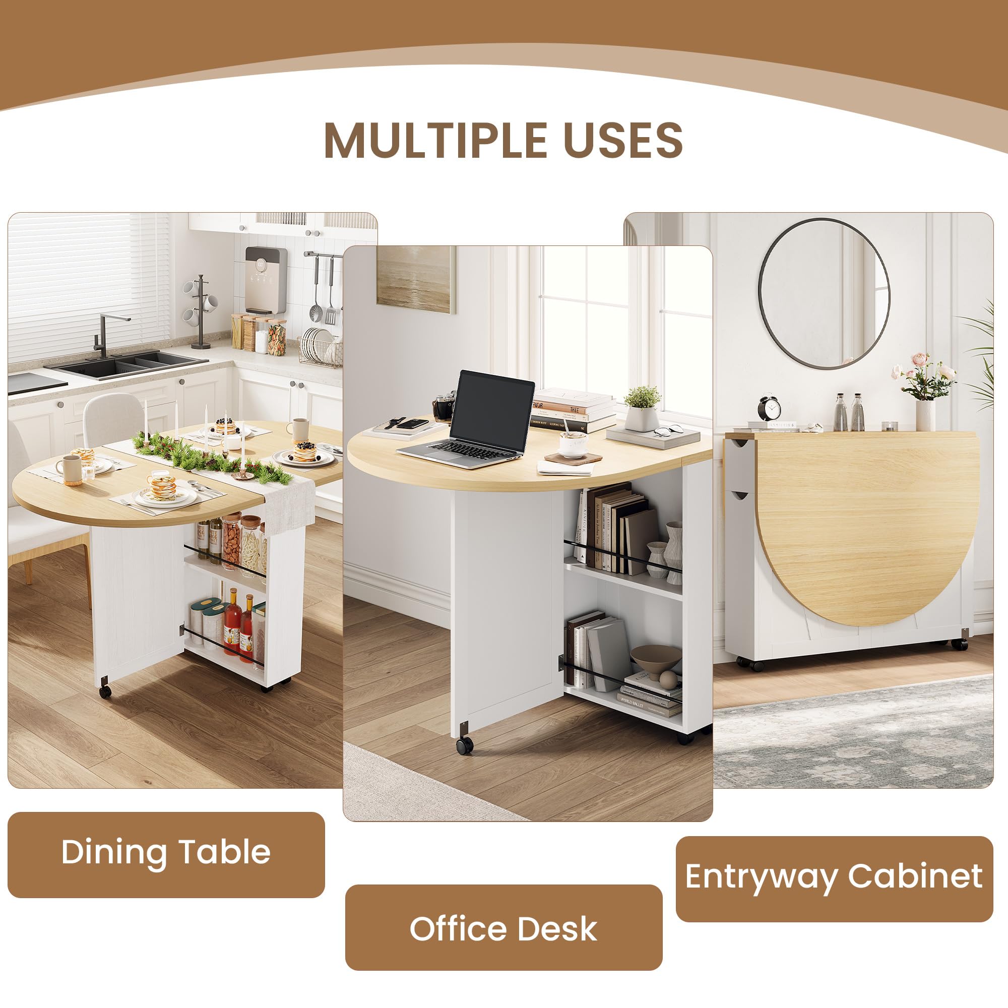 Mesa de Jantar Dobrável 3 em 1 - Kitchen Appliances Table avaliação e preço