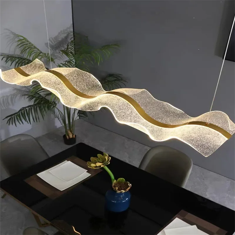 Nordic designer onda led luzes - Kitchen Appliances Table avaliação e preço