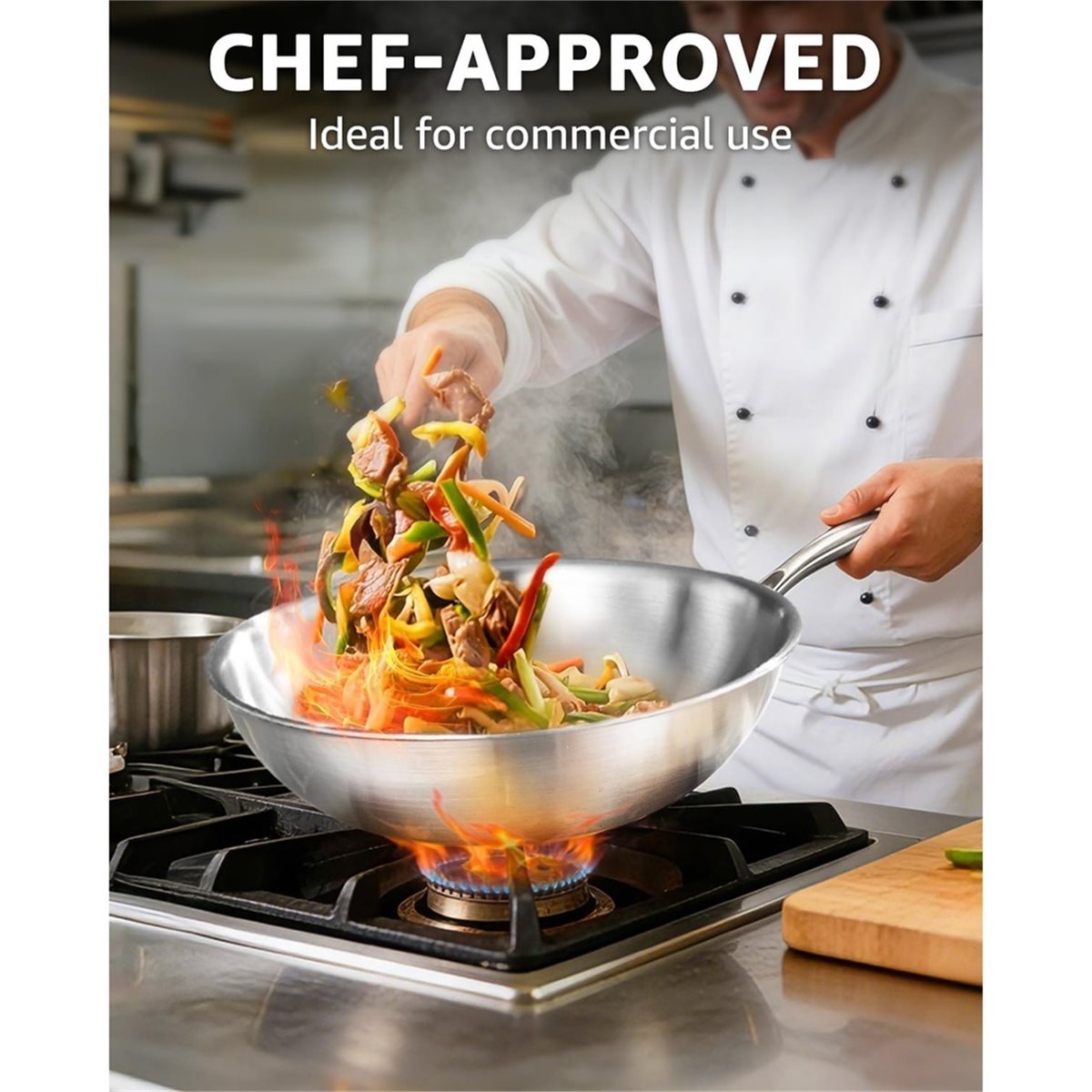 Wok de Aço Inoxidável Tri-Ply  - Wok Electric Flat avaliação e preço